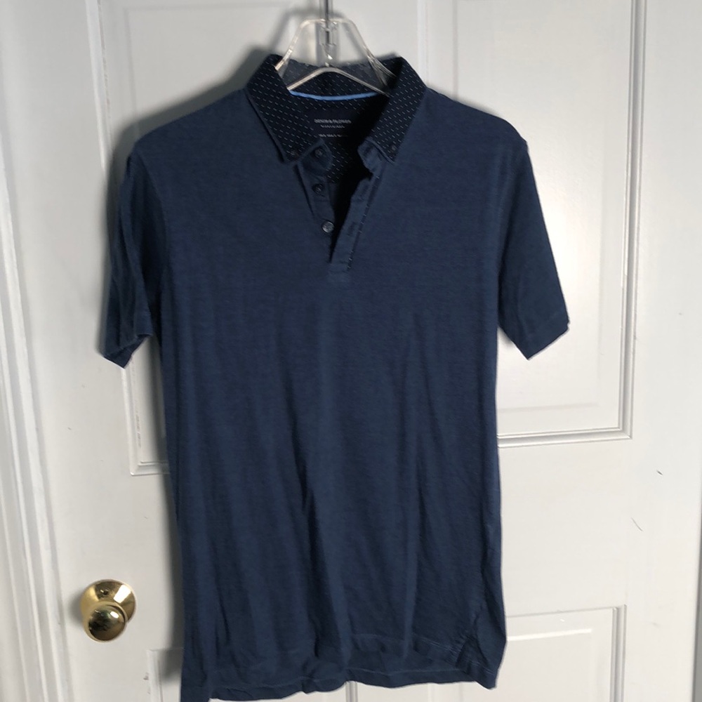 Cotton polo shirt with double collar